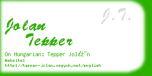 jolan tepper business card